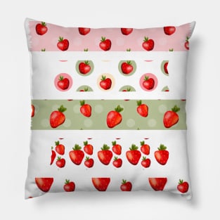 Strawberry Washi Tapes Pillow