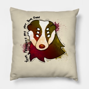 Free Thought Badger Pillow