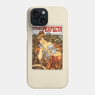 Alphonse Mucha Art Nouveau Bicycle Advertisement - Cycles Perfecta Phone Case