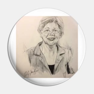 Elizabeth Warren Portrait Pin