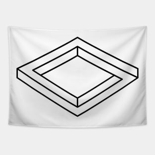 Impossible Shapes – Optical Illusion - Geometric Designs Tapestry