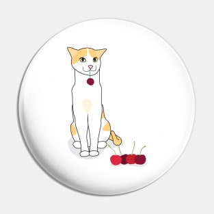 Cherry Cat Pin