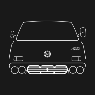 Datsun Homer classic 1960s van outline graphic (white) T-Shirt