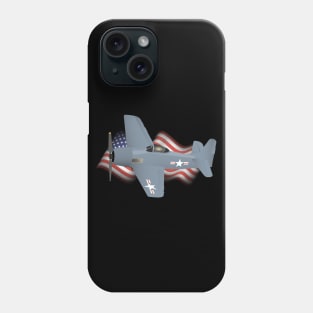 Patriotic WW2 F8F Bearcat Airplane Phone Case