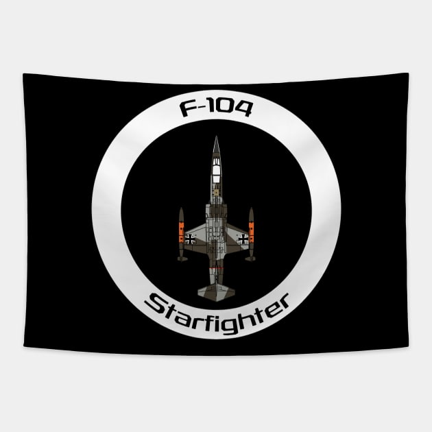 F-104 Starfighter (Germany) Tapestry by BearCaveDesigns