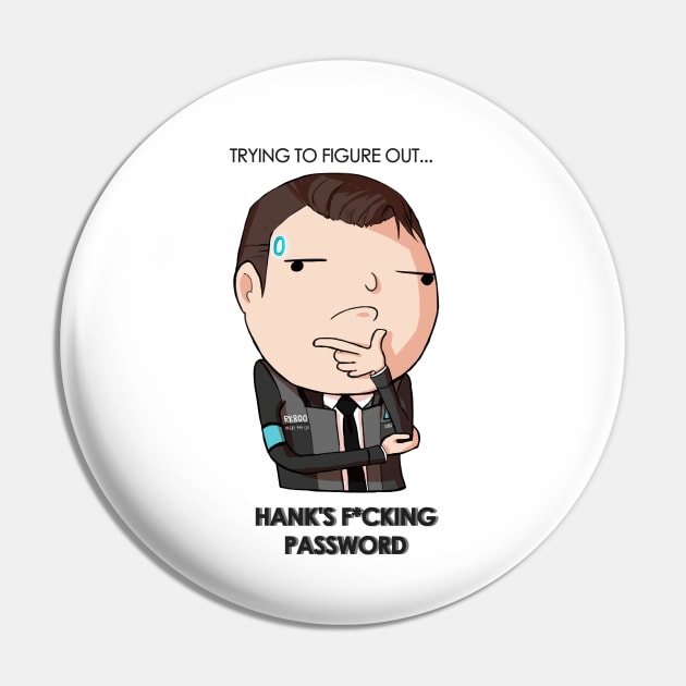Connor Detroit Become Human Hank's Password Pin by Anime Access