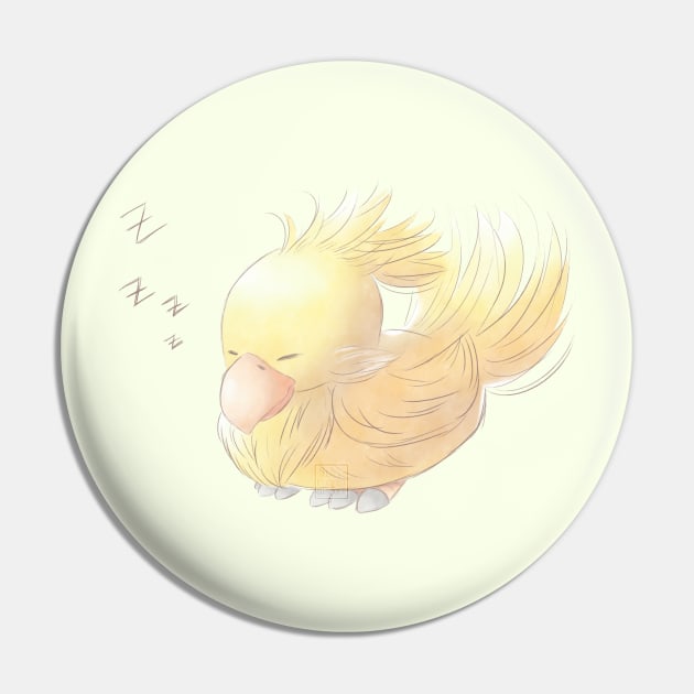 Sleeping Chocobo Pin by NeoSora