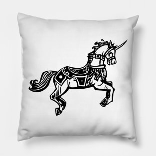 Unicorn Vintage Shirt Funny Magic T-Shirt Old Style Pillow