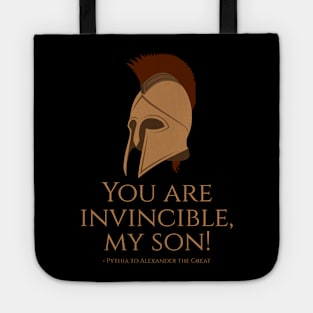 You are invincible, my son! - Pythia - Ancient Greek Mythology Tote