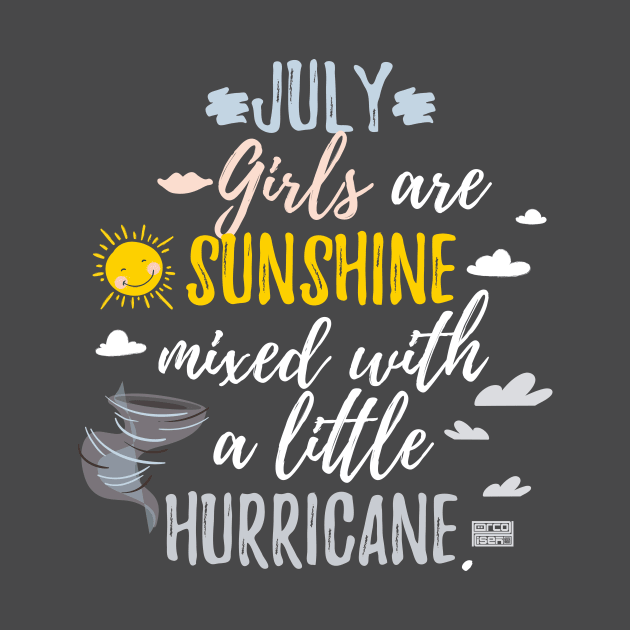 JULY Girls Sunshine and Hurricane Birth Month by porcodiseno