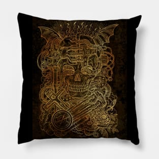 Steampunk Conjurer (version 3). Mystic and occult design. Pillow