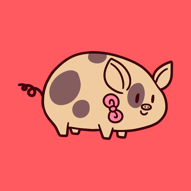 Pink Bow Piggy by saradaboru