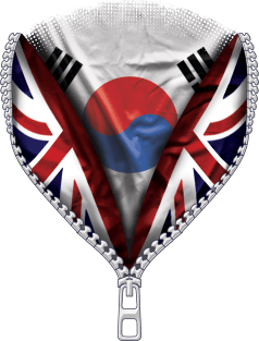 South Korean Flag  South Korea Flag zipped British Flag - Gift for South Korean From South Korea Magnet