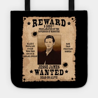 Jesse James Wild West Wanted Poster Tote