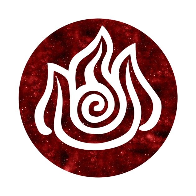 Avatar: The Last Airbender - Fire Symbol (Galaxy Design) by Kamurata