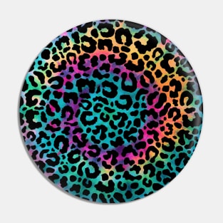 Cute Rainbow Tie Dye Boho Leopard Print Pin