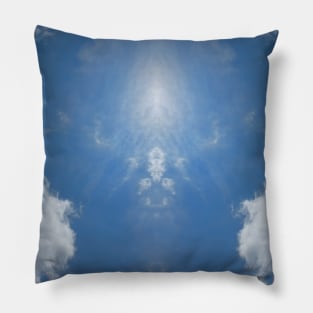 32M Unique Blue White Clouds Sky Abstract Nature Photo Pillow