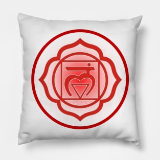 Grounded and balanced Root Chakra- White Pillow