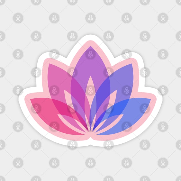 Purple Lotus flower Magnet by Slanapotam