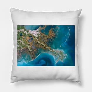 Mississippi Delta, satellite image (E552/0137) Pillow