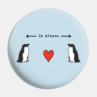 Penguin Says Social Distancing 2m Please Pin