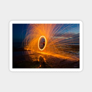 Steel Wool Spinning at London Bridge, Portsea, Victoria, Australia. Magnet