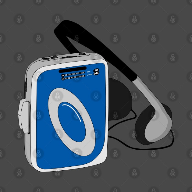 classic retro vintage walkman by maricetak