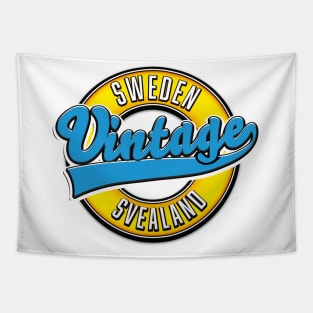 Svealand sweden vintage style logo Tapestry