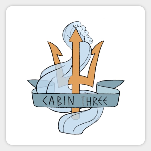 Percy Jackson Cabin Three -- Poseidon Sticker for Sale by