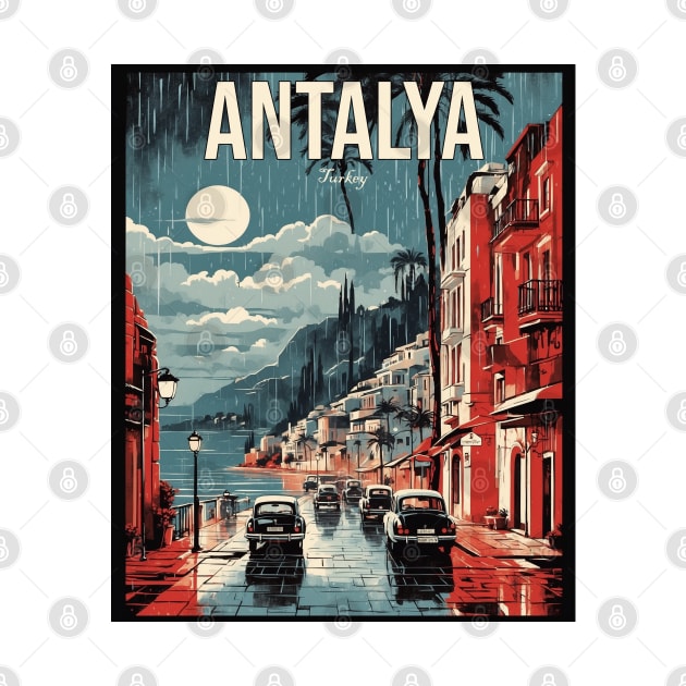 Antalya Turkey Vintage Retro Travel Tourism by TravelersGems