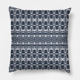 Ikat tie dye blue color Pillow