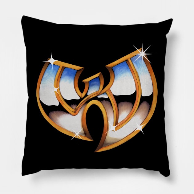 WU WRESTLING FEDERATION Pillow by joeyjamesartworx