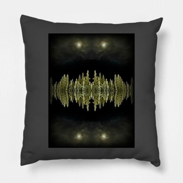 Moon spruce trip Pillow by InkFiend