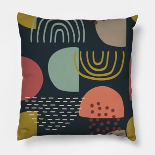 Sunset and Rainbow Pattern Pillow