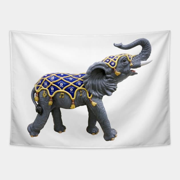 Carousel Animal Elephant Photo Tapestry by DeniseBruchmanPhotography