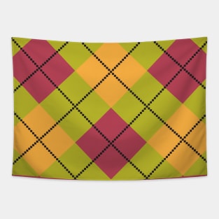 Colorfull grid pattern Tapestry