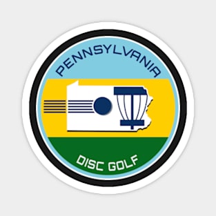 Pennsylvania Disc Golf - State Shape Multi-Color Magnet