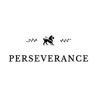 design of a lion and the word (perseverance) T-Shirt