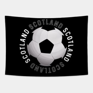 Black and White Scotland Football Design Tapestry