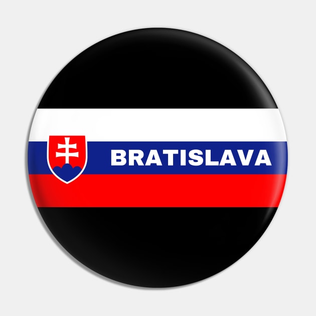 Bratislava City in Slovakian Flag Pin by aybe7elf