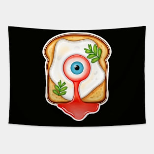 Halloween spooky fried eggs Tapestry