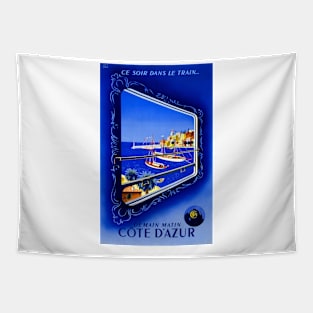 Vintage Travel Poster France Cote dAzur Tapestry