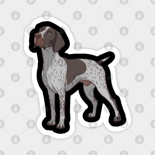German Shorthaired Pointer, A Loyal Hunter’s Companion in Stunning Artwork Magnet by Pixel Threads 