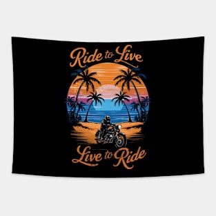 Ride to Live, Live to Ride | Bike Lover gifts Tapestry