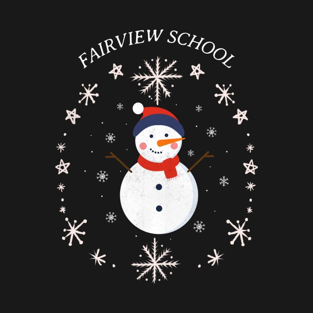 Fairview School Winter by Mountain Morning Graphics