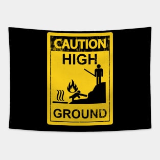 Caution High Ground Tapestry