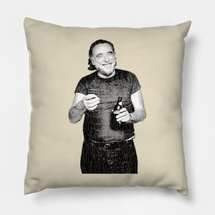 Bukowski Drinking 1986 Pillow