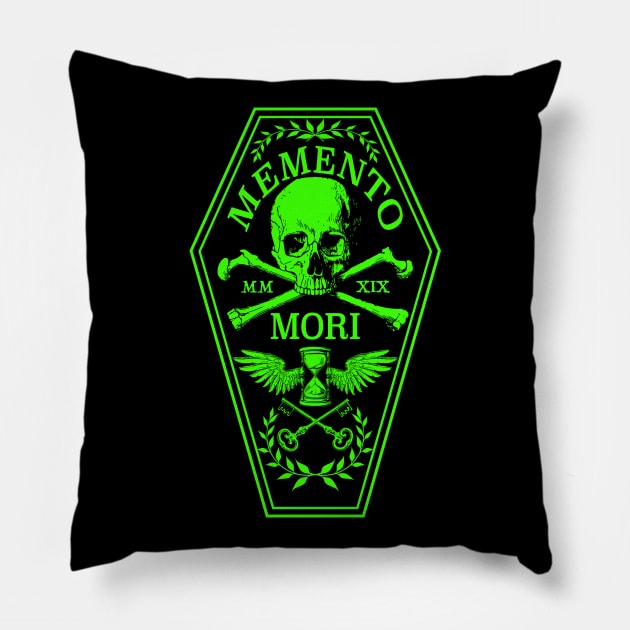 Memento Mori in Green Pillow by RavenWake