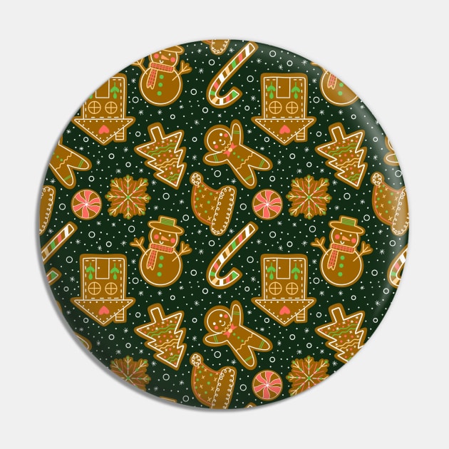 Christmas Cookies Pattern Pin by Drafts n Doodles