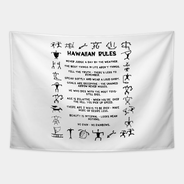 Hawaiian Rules Tapestry by MAMMAJAMMA